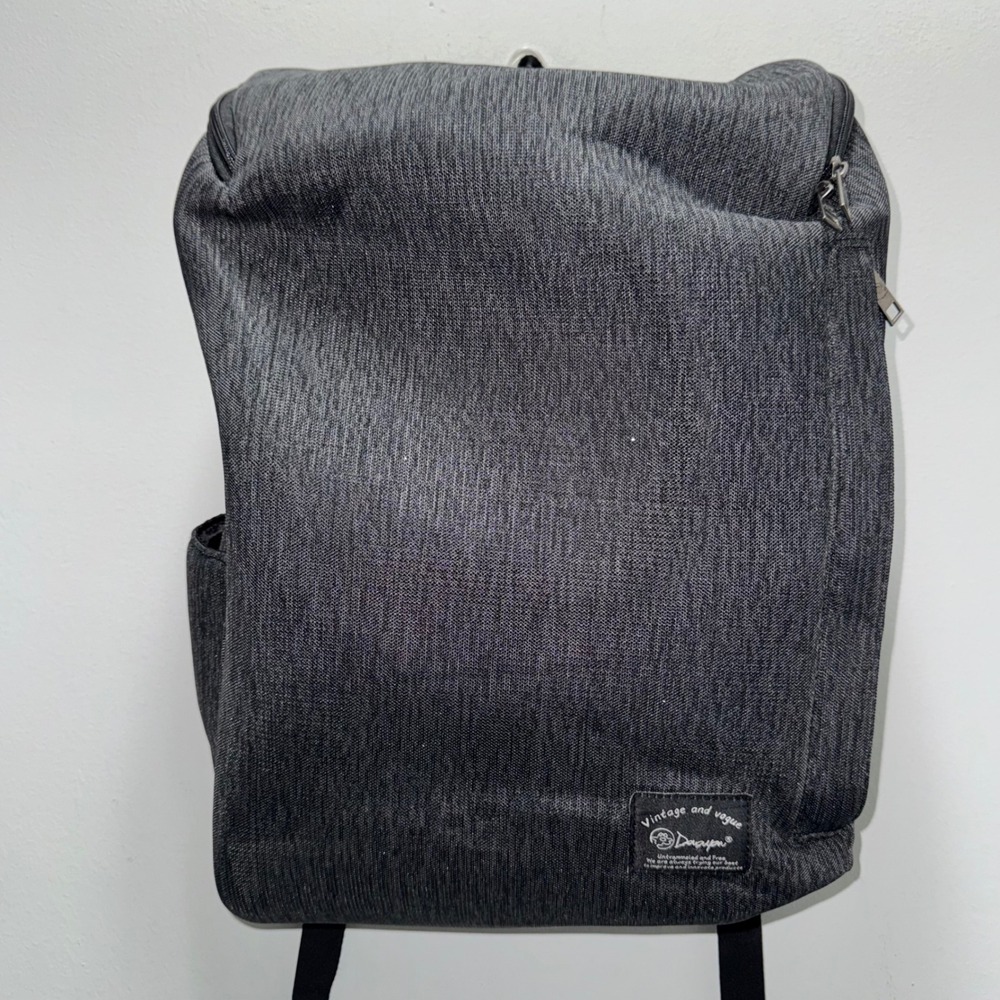 Dagyan Vintage and Vogue‎ Backpack Charcoal Grey Minimalist Travel School Bag